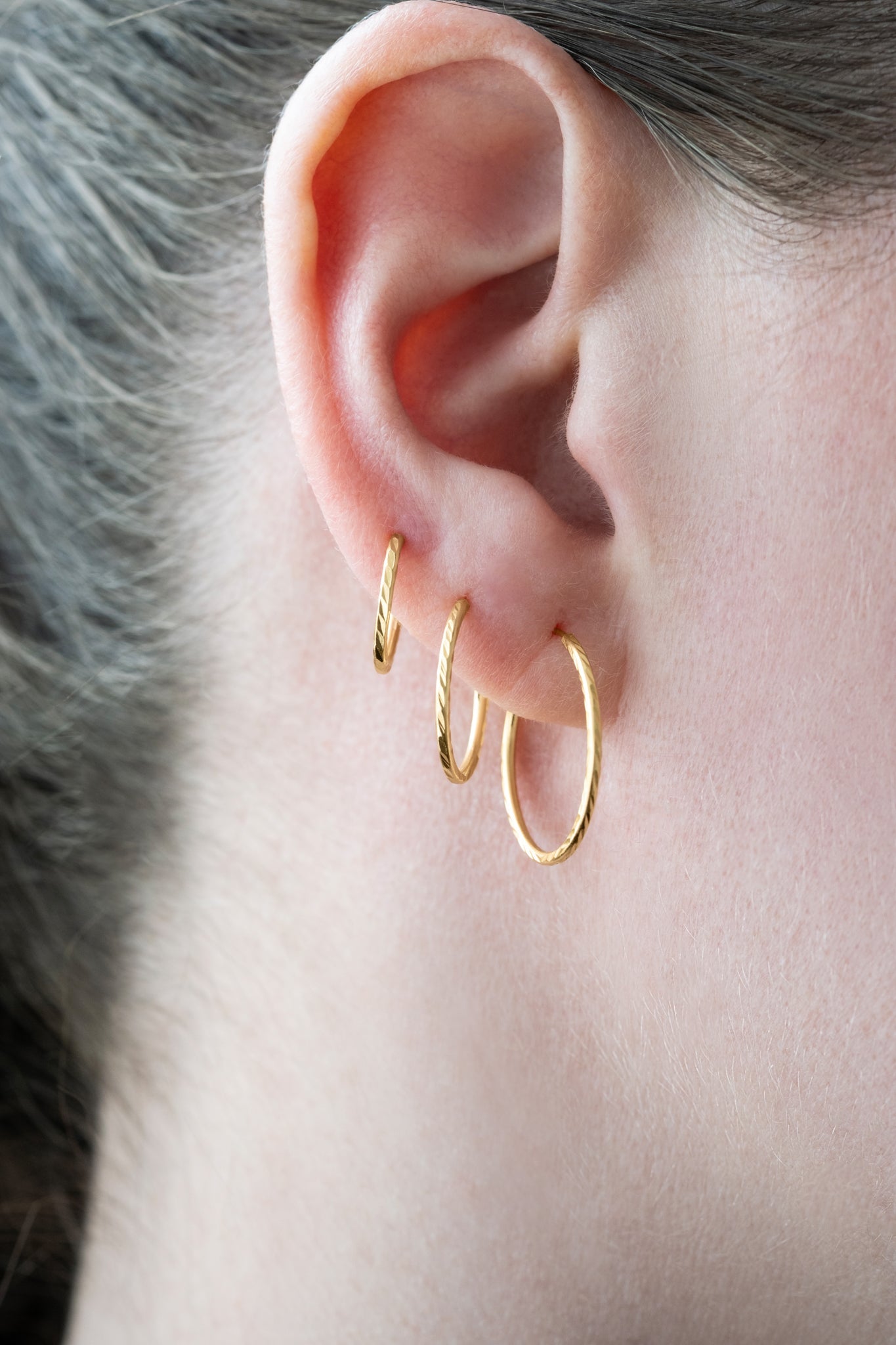 Creole Luma mit Diamantschliff - Ohrringe - eva før