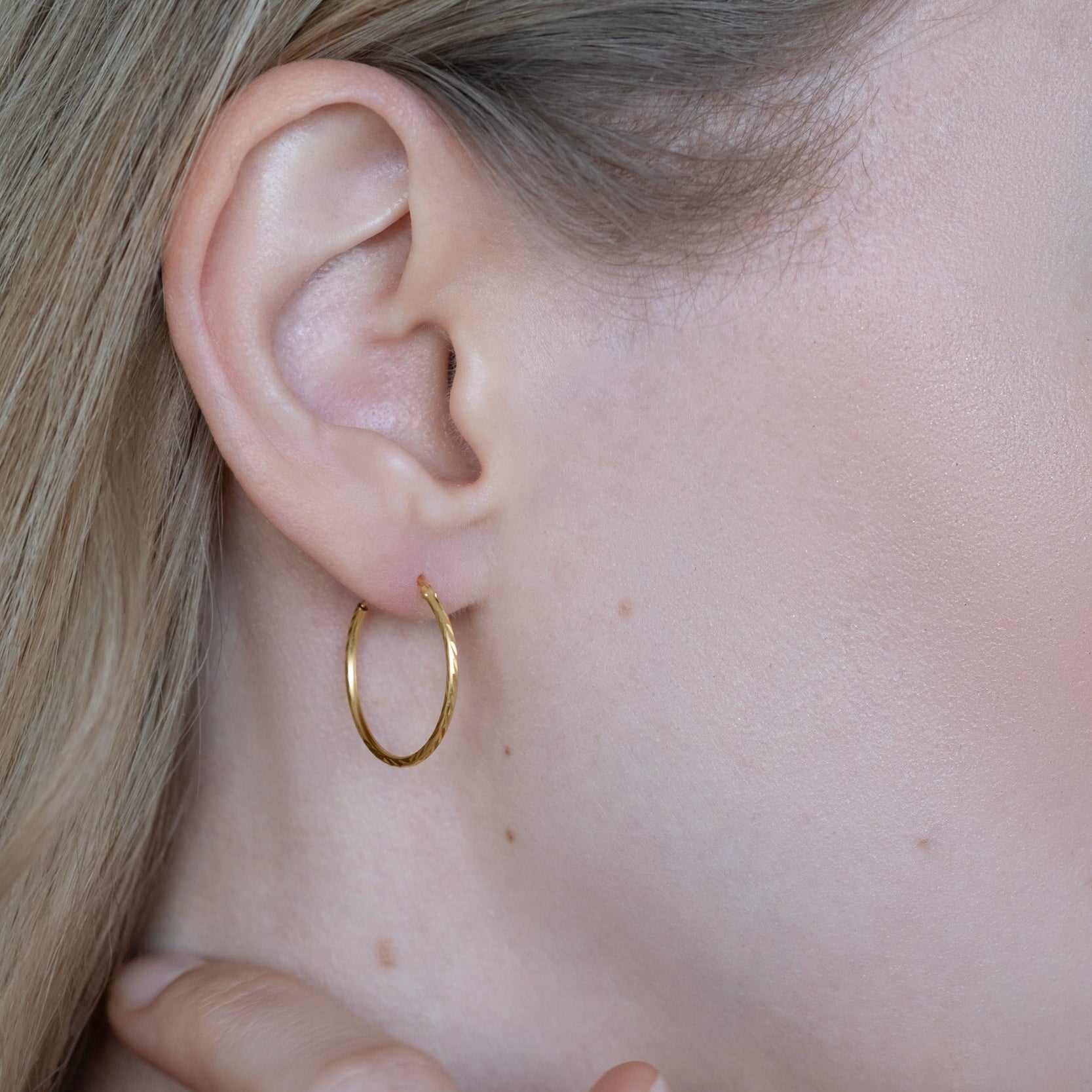 Creole Luma mit Diamantschliff - Ohrringe - eva før