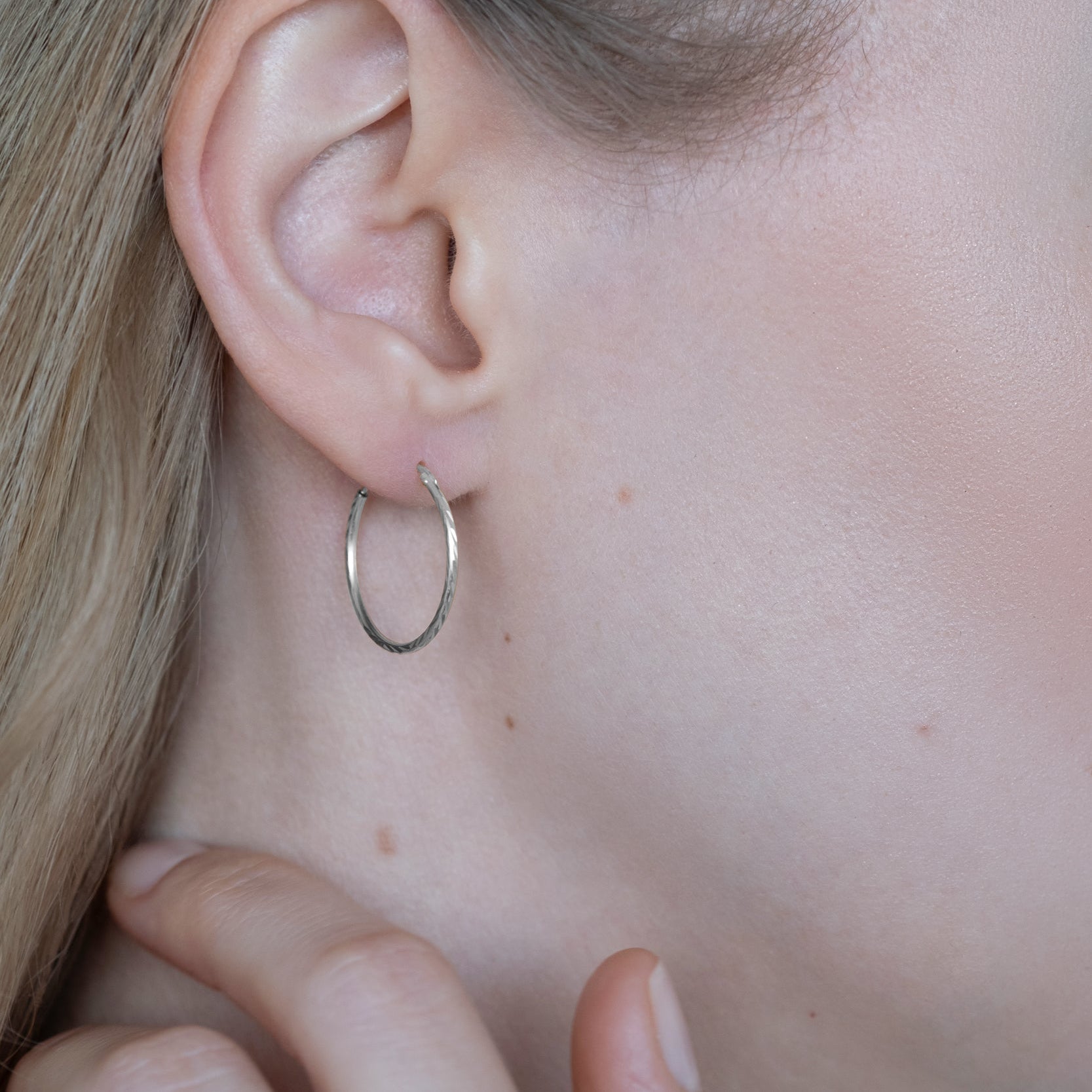 Creole Luma mit Diamantschliff - Ohrringe - eva før